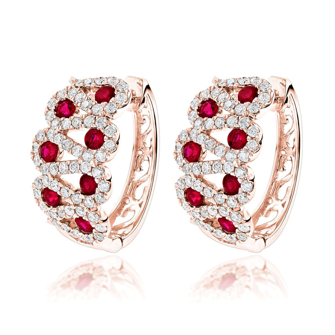 Ruby and Diamond Earrings